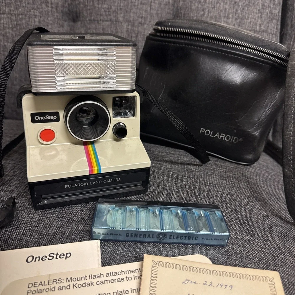 Vintage Polaroid SX-70 OneStep RainbowStripe Land Camera For Parts Only